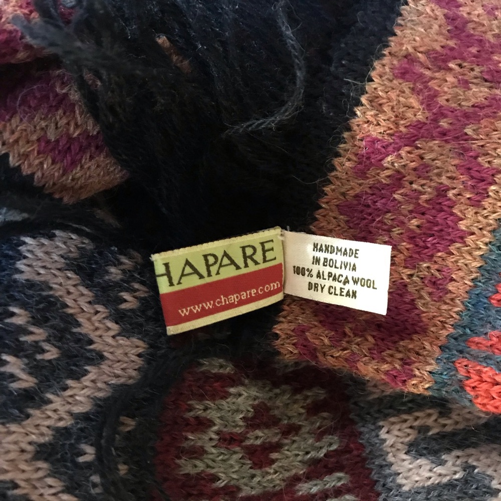 Alpaca Wool Scarf With Pattern/Multi Color - image 2